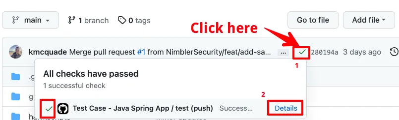 How to view the GitHub Action execution