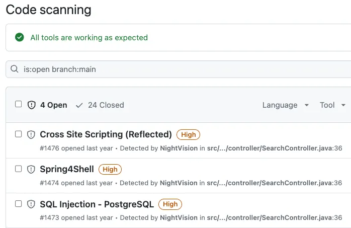 Tracing DAST Results to the line of code in GitHub Security Alerts.