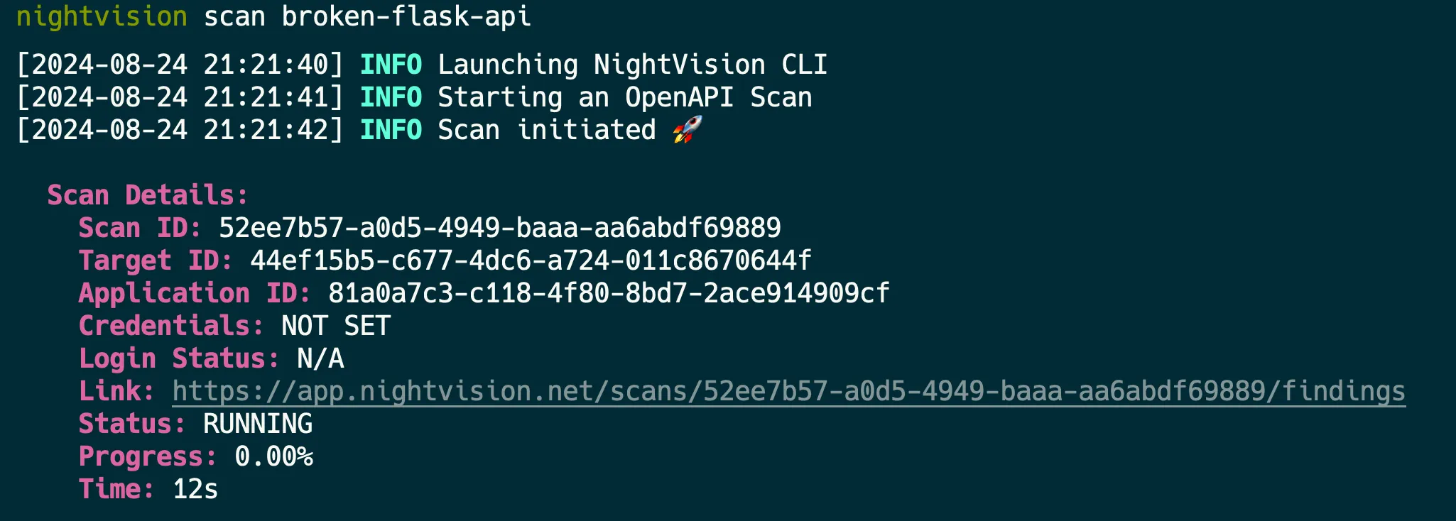 Monitoring scan progress